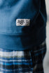 Men Winter Pajama Set Petroleum T-shirt + Blue shades x Black Checkered pant